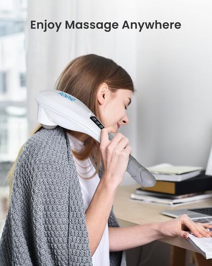 Hand Held Deep Tissue Massager for Muscles, Back, Foot, Neck, Shoulder, Leg, Calf Pain Relief-2600mAh Large Capacity Battery Cordless Electric Percussion Full Body Massage with Portable Design