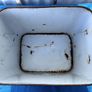 Vintage white enamel bread bin Image 9