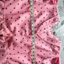 Vintage 1980s 50s style Pink Navy polkadot peplum dress Size M Postage included Image 10