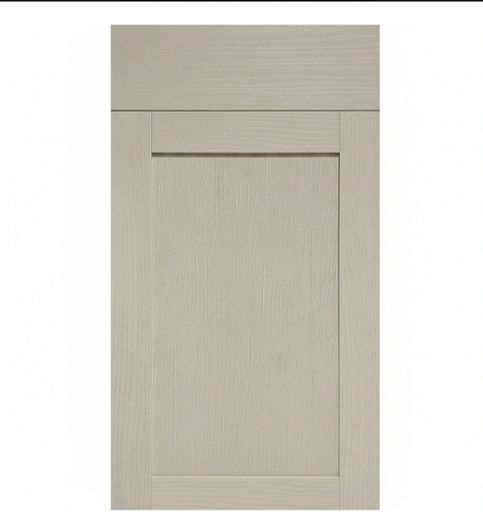 Narrow rail taupe kitchen doors