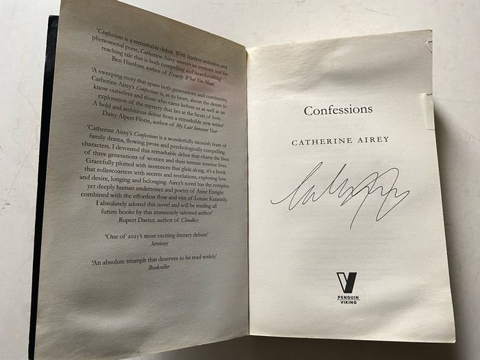 signed trade paperback copy of Confessions by Catherine Airey, published by Penguin / Viking.