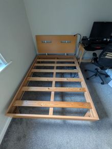 Double bed frame and mattress