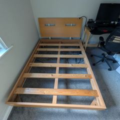 Double bed frame and mattress