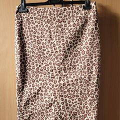 H&M leopard print skirt midi pencil
