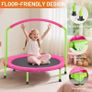 Rebounder Band Big Handle Trampoline for Toddlers Kids With Super Safety Pad Foam Handle Oxford Padded Noise-Free Kids Cover Fun for Kids Indoor/Outdoor for 2-6 years old Image 2