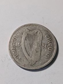 Irish silver Florin 1930
