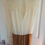 Maje Cream and Khaki Sleeve Jumpsuit Image 4