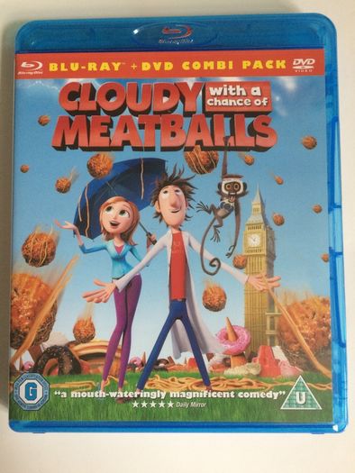 Cloudy With A Chance Of Meatballs [2009] [Blu-Ray & DVD Movie]