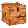 Storage Chest Cubic Rough Mango Wood Image 2