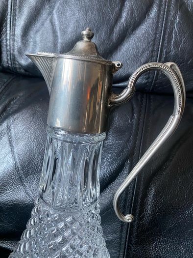 Vintage crystal wine jug