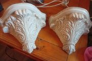 Twin pair of wall shelves