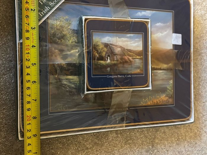 Vintage John Hinde The Irish View Collection Gougane Barra Quality Tablemats & Coasters Set of 6