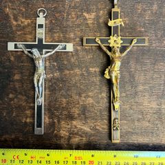 Pair of Vintage Crucifixes
