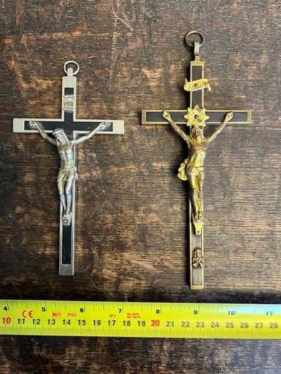 Pair of Vintage Crucifixes