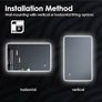 FREE EXPRESS SHIPPING 800 x 500mm Backlit LED Illuminated Bathroom Mirror with Light Sensor + Demister Image 4