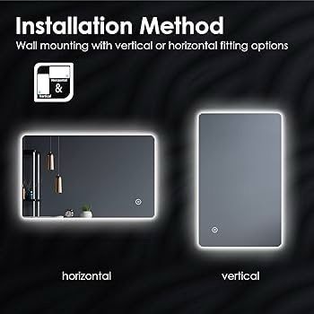 FREE EXPRESS SHIPPING 800 x 500mm Backlit LED Illuminated Bathroom Mirror with Light Sensor + Demister