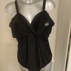 BNWT Evans Black Tummy Control swimsuit size UK20 EU48 cup C/D Postage included