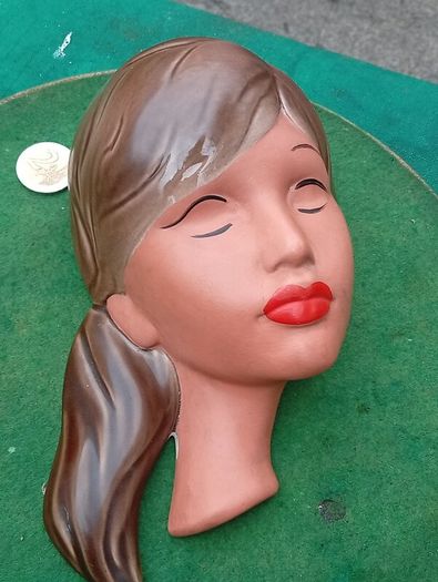 Vintage Ceramic Wall Mask