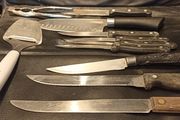 Box of Kitchen Knifes.Utensils in
