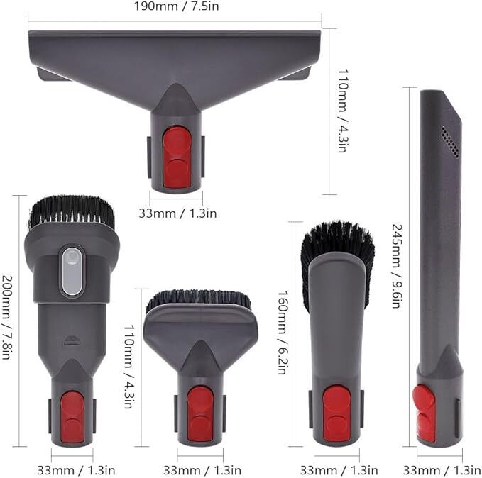 Authentic and Brand New Dyson 5 Piece Vacuum Cleaner Accessories Set