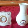Donegal Parian China Claddagh Ring Clock And Vase Set Made In Ireland Image 2