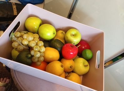 kitchen decor faux fruit