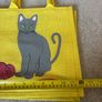 Eco Friendly Jute Bag with Cat Design Image 4
