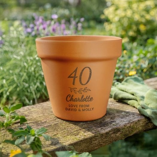 Personalised Big Age Terracotta Plant Pot