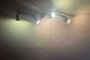 4 LED Ceiling Spotlights on a curved bar.