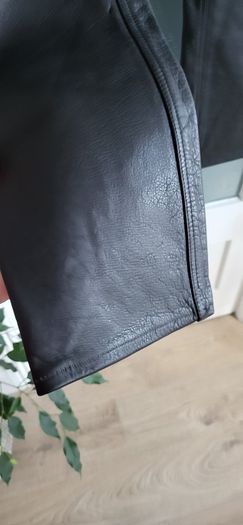 Challenge Leather Team Ladies Motorcycle trousers (black leather jeans style) - Sz 32 (Fit 12UK) - Rrp 189 (New)