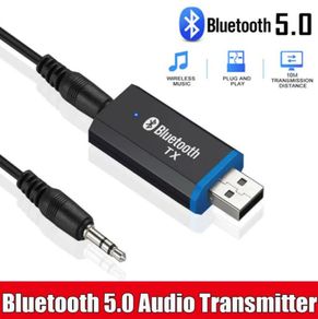 USB Bluetooth 5.0 Transmitter 3.5mm AUX Audio Adapter for Headphones Speaker TV