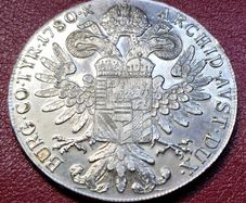 Austria 1780 Austrian Empire 1 Thaler - Maria Theresia Posthumous Silver coin