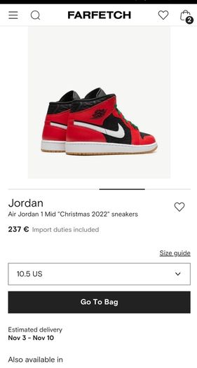 Nike Air Jordan 1  Mid:    SIZE US 10.5 / UK 9.5