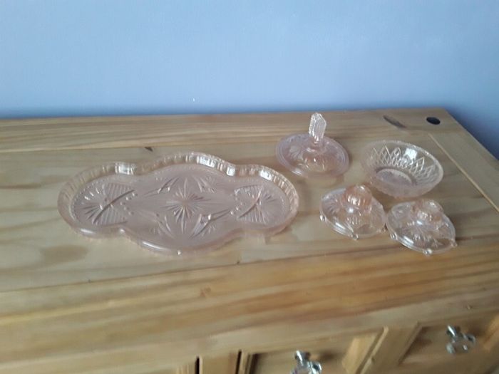 art deco vanity set