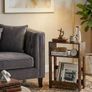 3-Tier Slim End Table & Nightstand for Bedroom, Living Room, Sofa Side Table for Small Spaces (Rustic Brown) Image 4
