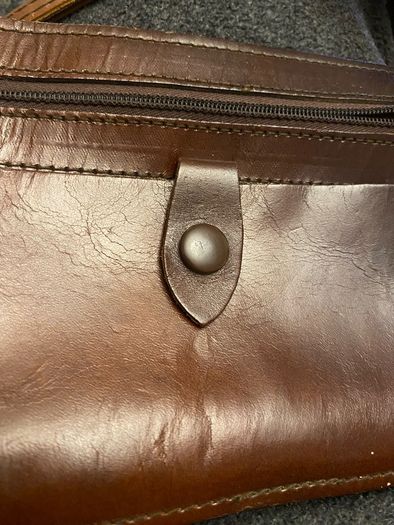Leather Wrist Clutch Bag