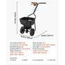 Push Lawn Spreader, 3m Spreading Width, Broadcast Spreader with 59kg Load Capacity & 10 in All-Terrain Tires, Walk-Behind Garden & Lawn Broadcast Spreaders for Seed Fertilizer Weed Control Image 2