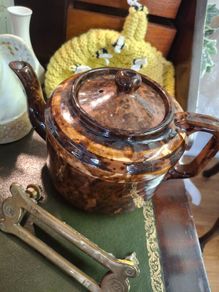 Extra Large Glazed Pottery Teapot