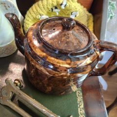 Extra Large Glazed Pottery Teapot