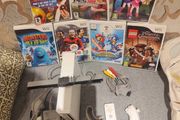Wii with Sonic Winter Olympics and 6 other games