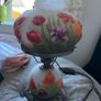 Vintage Hand-Painted Double Light Tulip Table Lamp Image 2