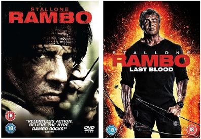 Sylvester Stallone's Rambo and Rambo: Last Blood DVD Movies (Both Brand New)