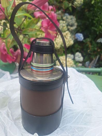 Rare West German Duo Flask and Cups