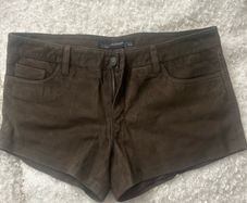 Allsaints Brown 100% Leather Darwin Shorts W 29"