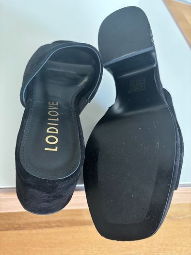 Spanish designer suede black platform sandals NEW
