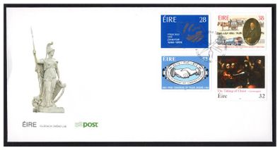1994 Ireland Anniversaries: Golden Anniversaries of Irish Farming, "The Taking of Christ", Centenary of Irish Co-operative Organisation Society & Centenary of Irish Congress of Trade Union (ICTU) Centenary Stamps An Post First Day Cover (FDC)