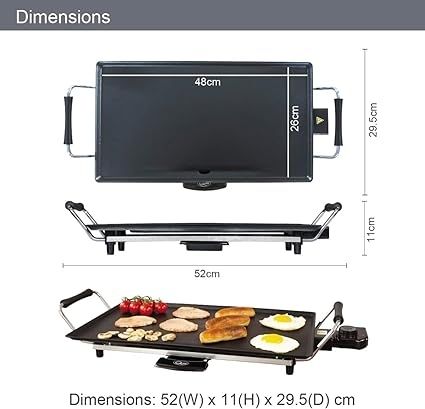 Quest Teppanyaki   X 48 Multifunction Griller 2000 Watts BNR 35490 Euro Prices I!c Vat Temperature Control New Stock Boxed Fully Guaranteed With No Need For Oil