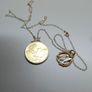 Vintage 9ct Gold Initial M Pendant Necklace Image 3