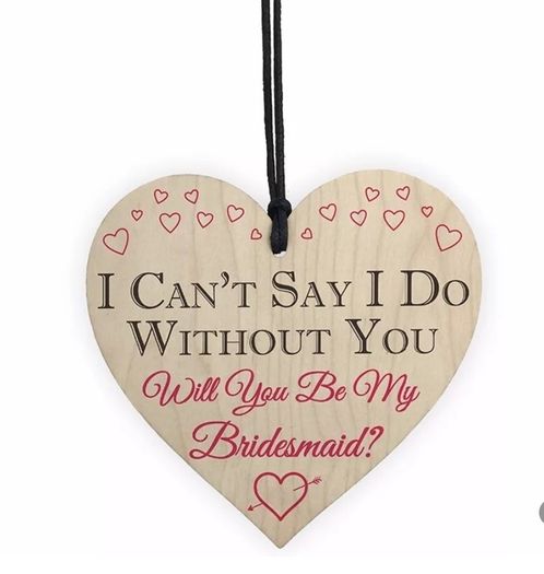 Bridesmaid plaque