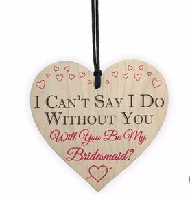 Bridesmaid plaque